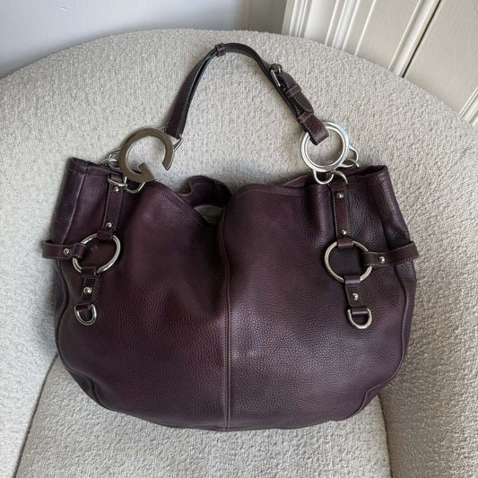 Gucci Charlotte Leather Brown Shoulder Bag