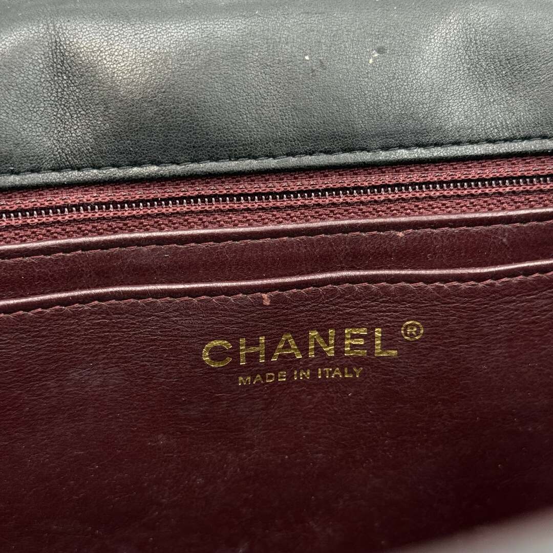 2010 Chanel CC Jumbo Classic Quilted Single Flap Black Shoulder Bag