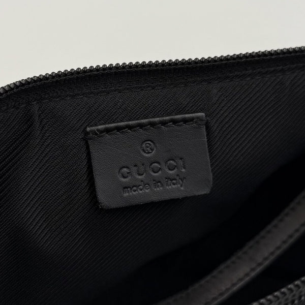 Gucci GG Monogram Black Boat Pochette Handbag
