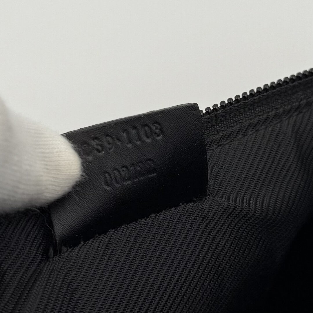 Gucci GG Monogram Black Boat Pochette Handbag