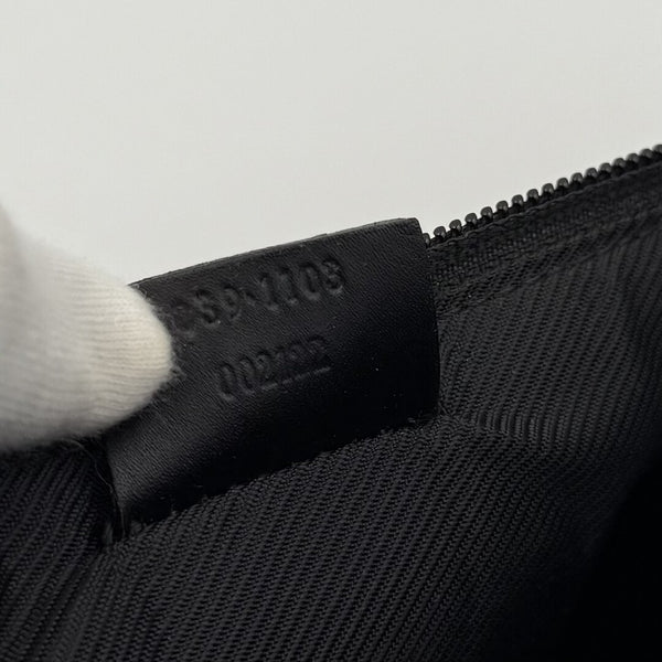 Gucci GG Monogram Black Boat Pochette Handbag