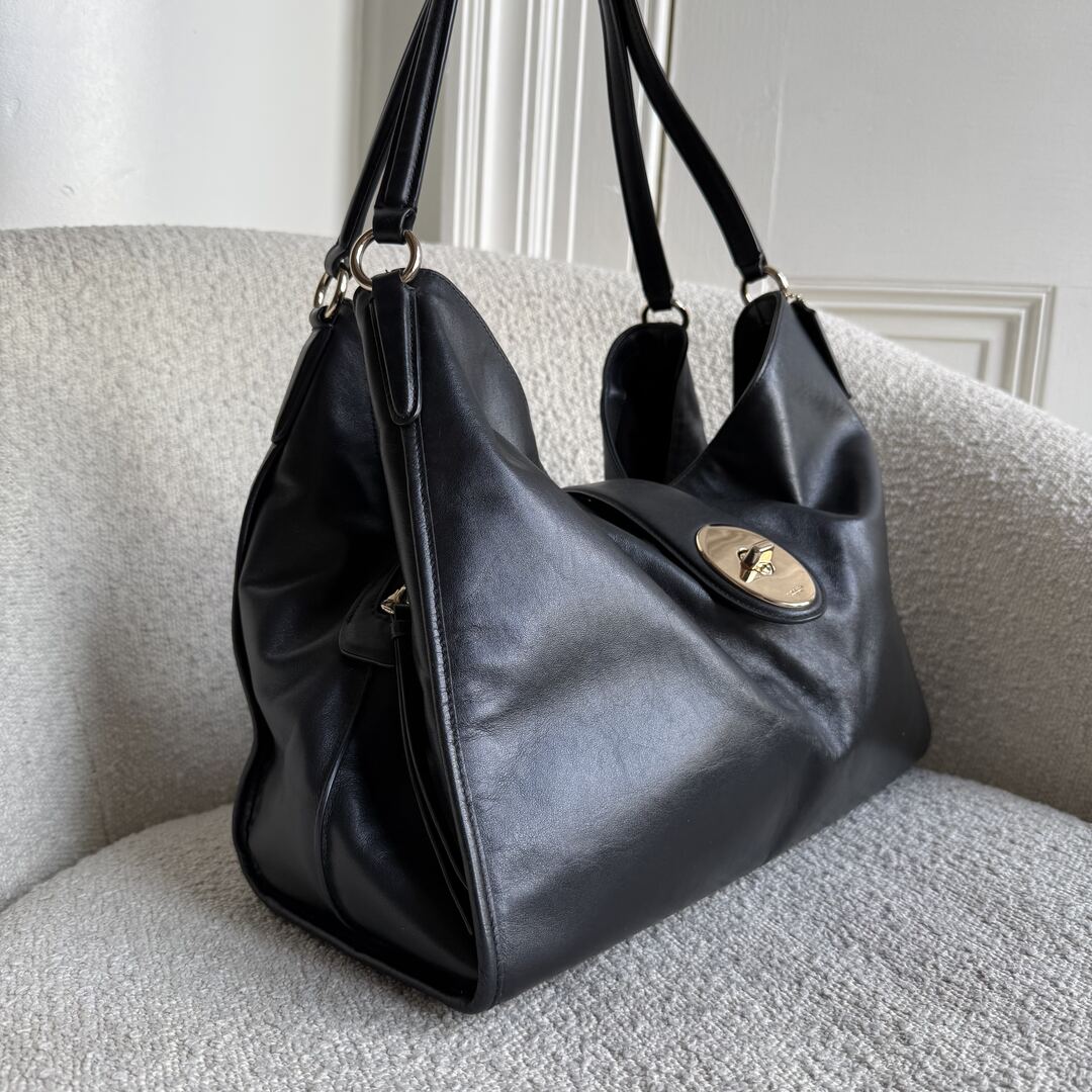 Coach Madison Carlyle Black Leather Shoulder Bag