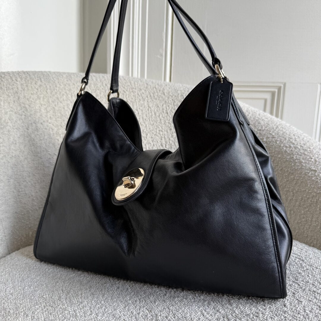 Coach Madison Carlyle Black Leather Shoulder Bag