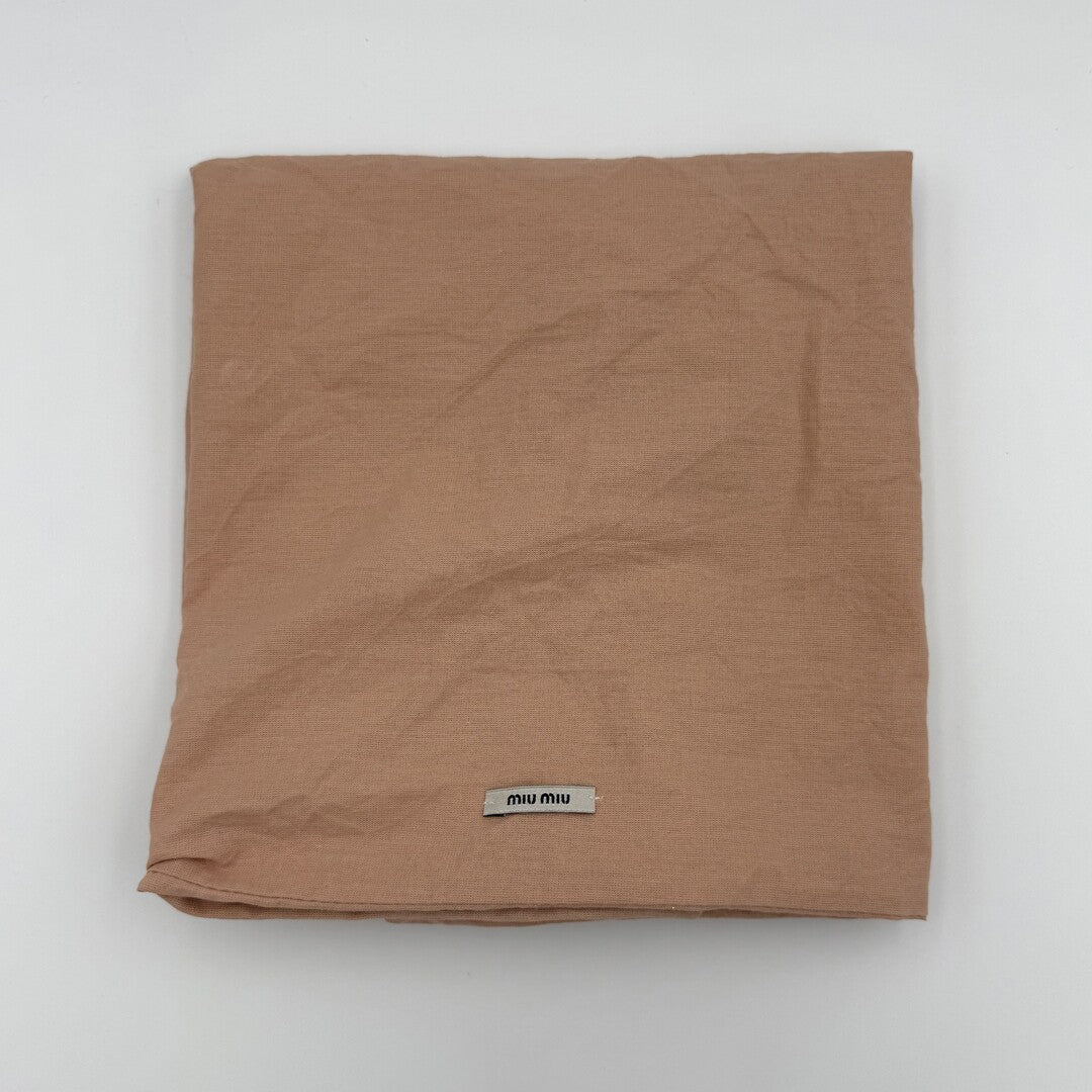 Miu Miu Vitello Leather Brown Tote Bag