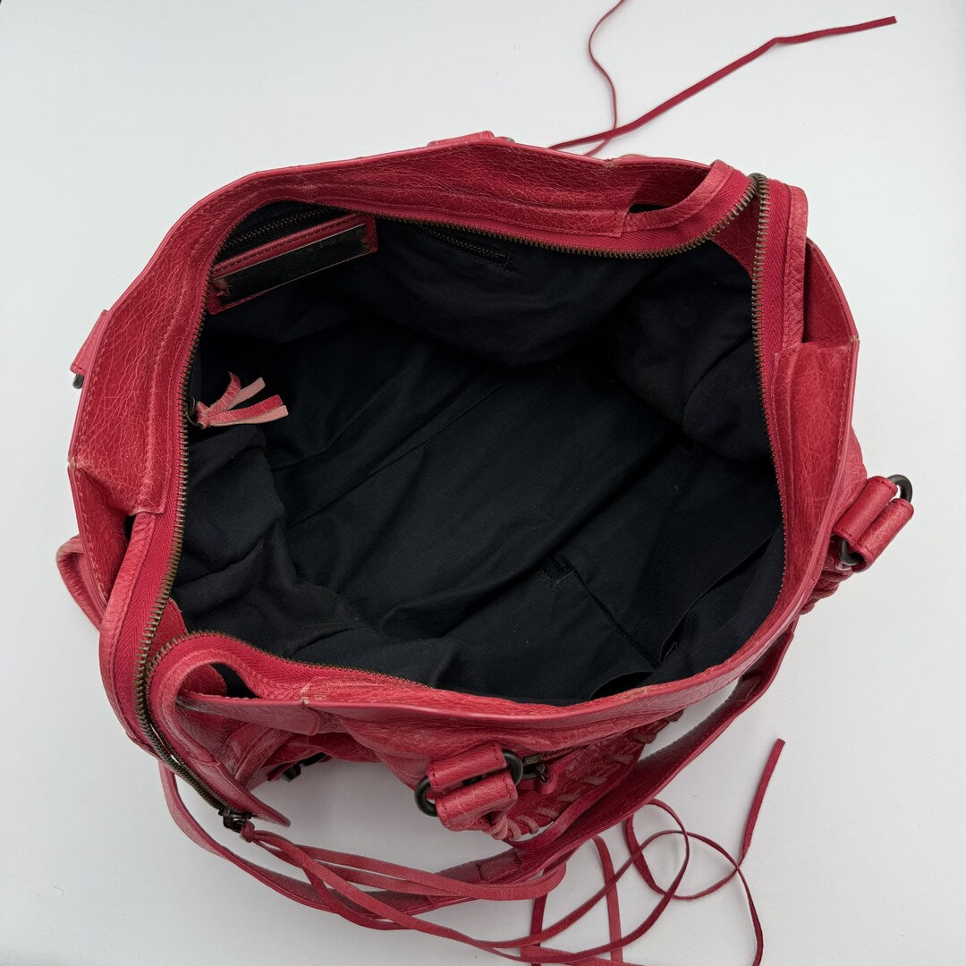 2012 Balenciaga City Leather Red Handbag