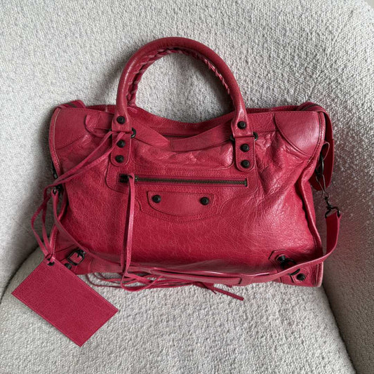 2012 Balenciaga City Leather Red Handbag