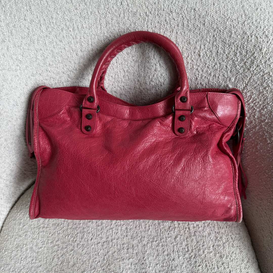 2012 Balenciaga City Leather Red Handbag