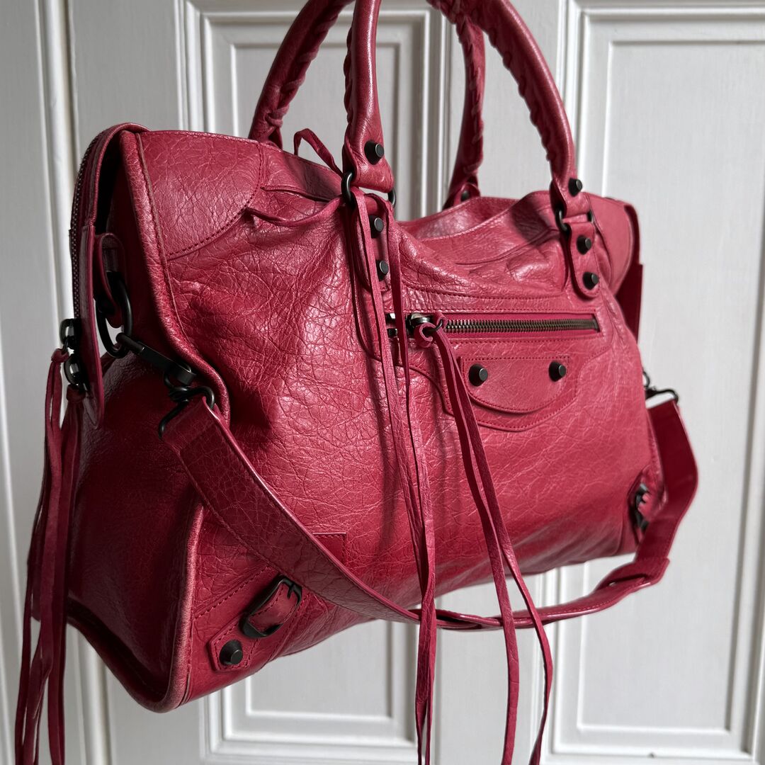 2012 Balenciaga City Leather Red Handbag