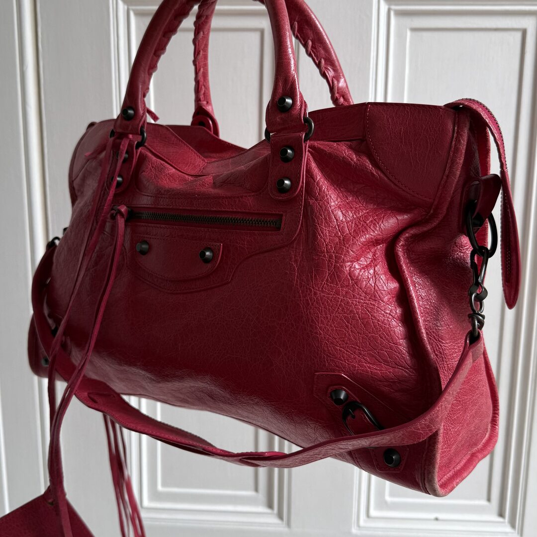 2012 Balenciaga City Leather Red Handbag