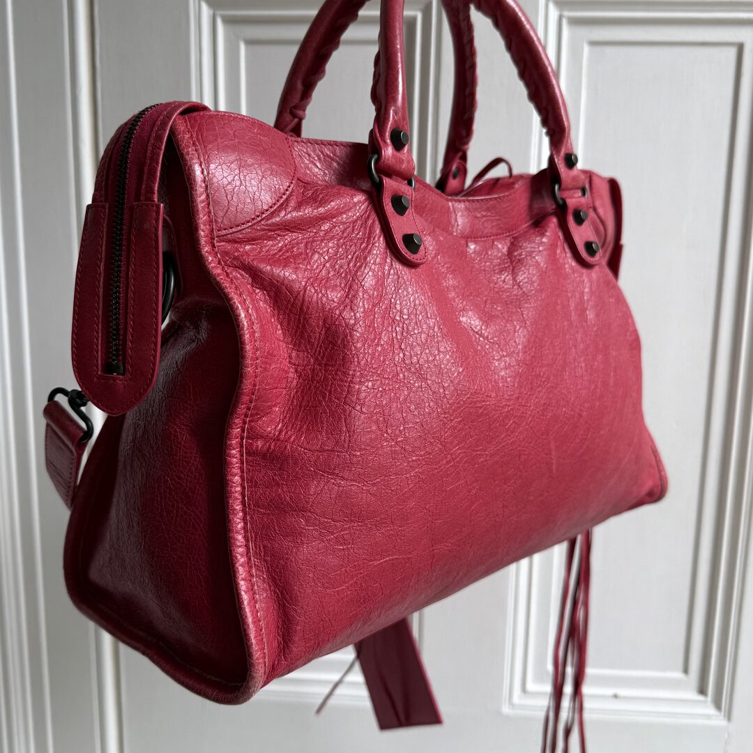 2012 Balenciaga City Leather Red Handbag