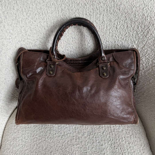 2005 Balenciaga City Leather Brown Handbag