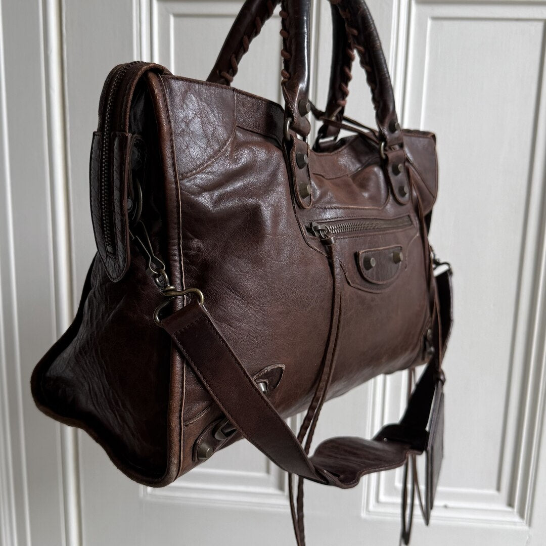 2005 Balenciaga City Leather Brown Handbag