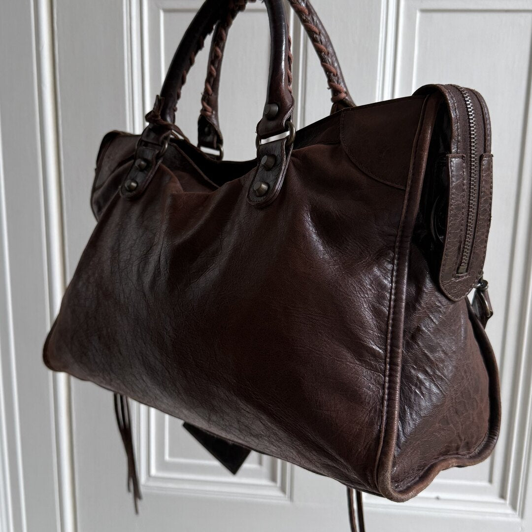 2005 Balenciaga City Leather Brown Handbag