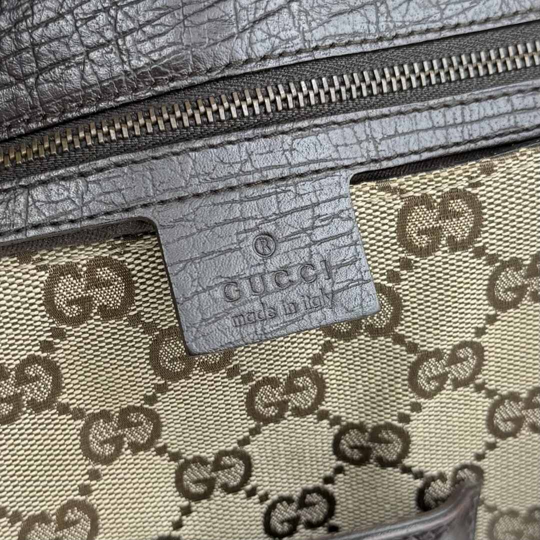 Gucci GG Canvas Horsebit Chain Brown Shoulder Bag