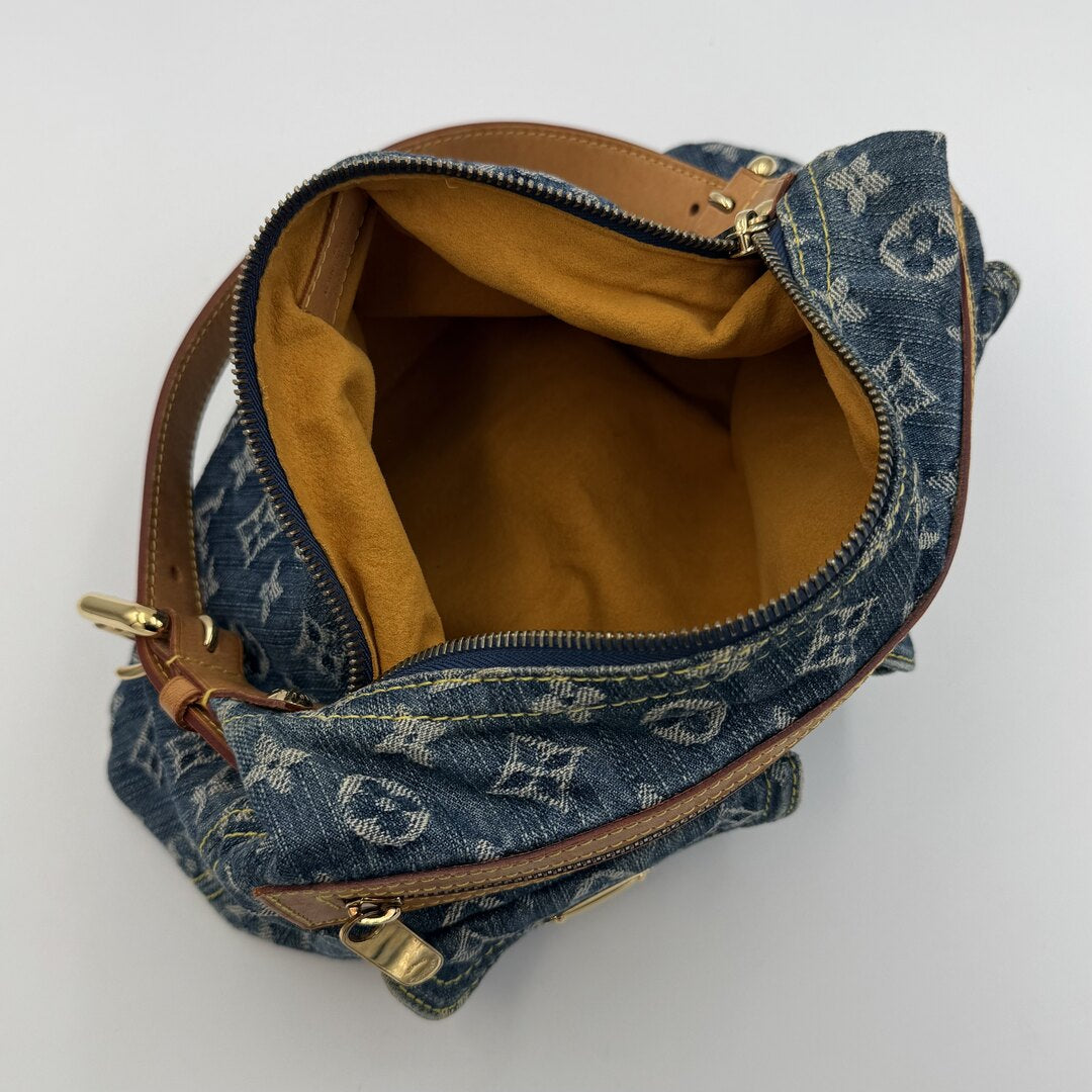 2006 Louis Vuitton Blue Denim Baggy PM Shoulder Bag