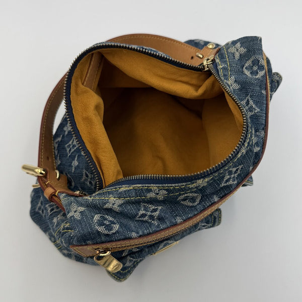 2006 Louis Vuitton Blue Denim Baggy PM Shoulder Bag