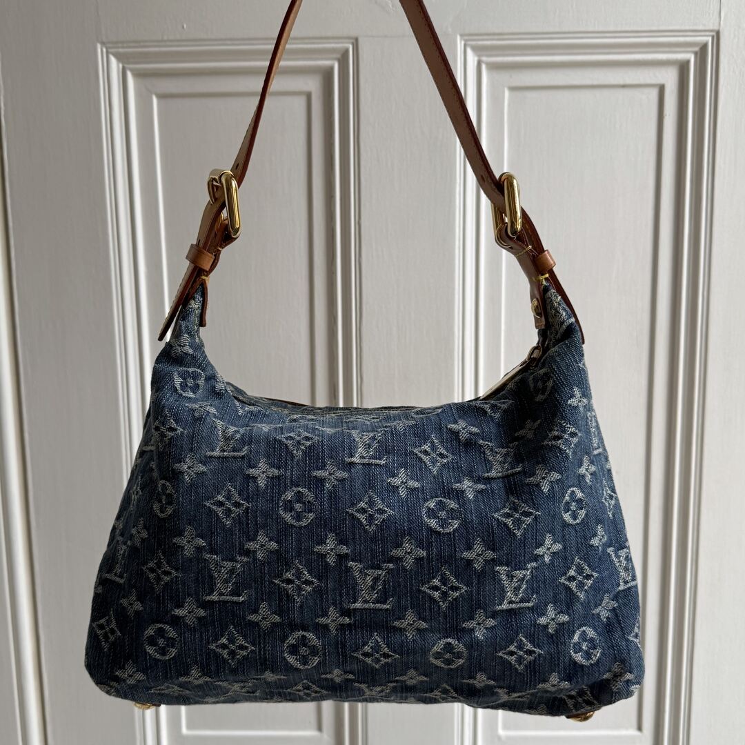 2006 Louis Vuitton Blue Denim Baggy PM Shoulder Bag