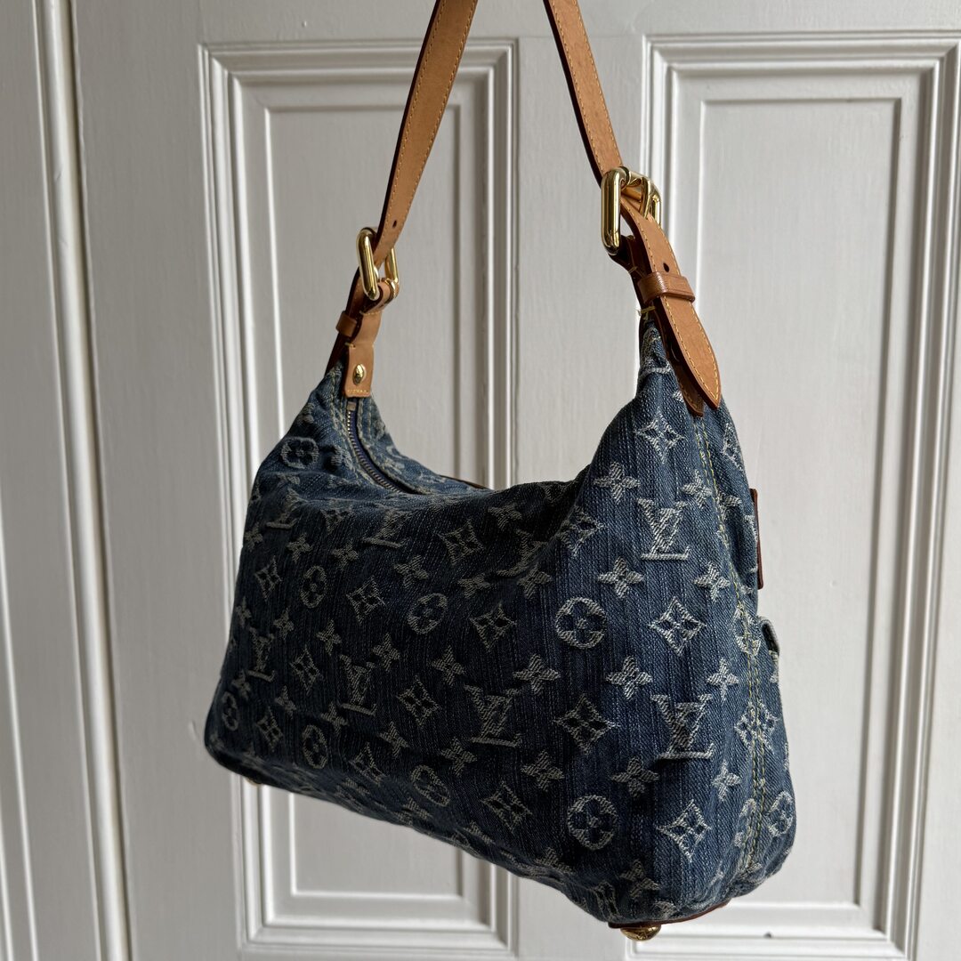 2006 Louis Vuitton Blue Denim Baggy PM Shoulder Bag