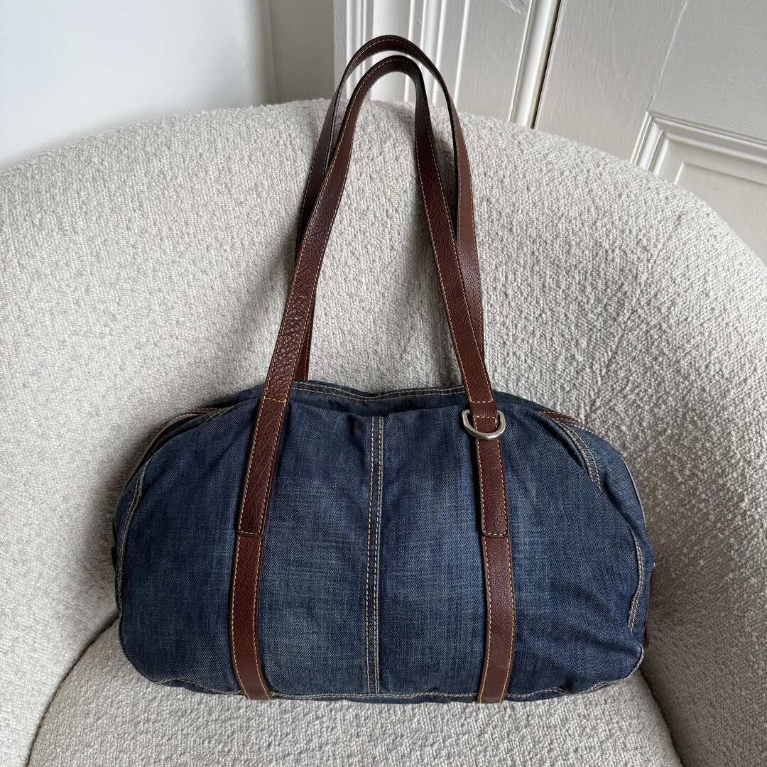 Archive Miu Miu Blue Denim Shoulder Bag