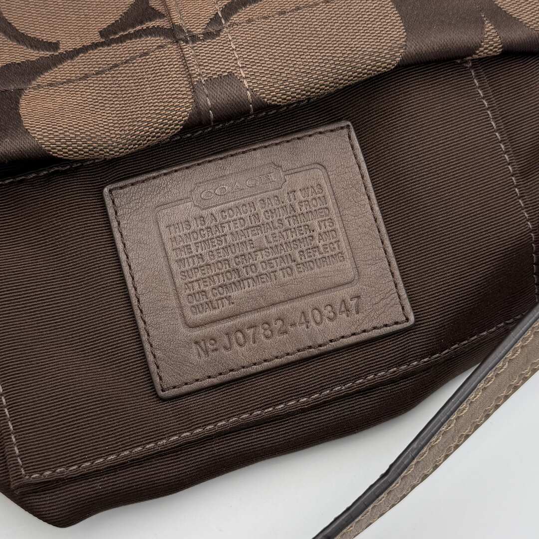 Coach Signature Studded Brown Mini Handbag