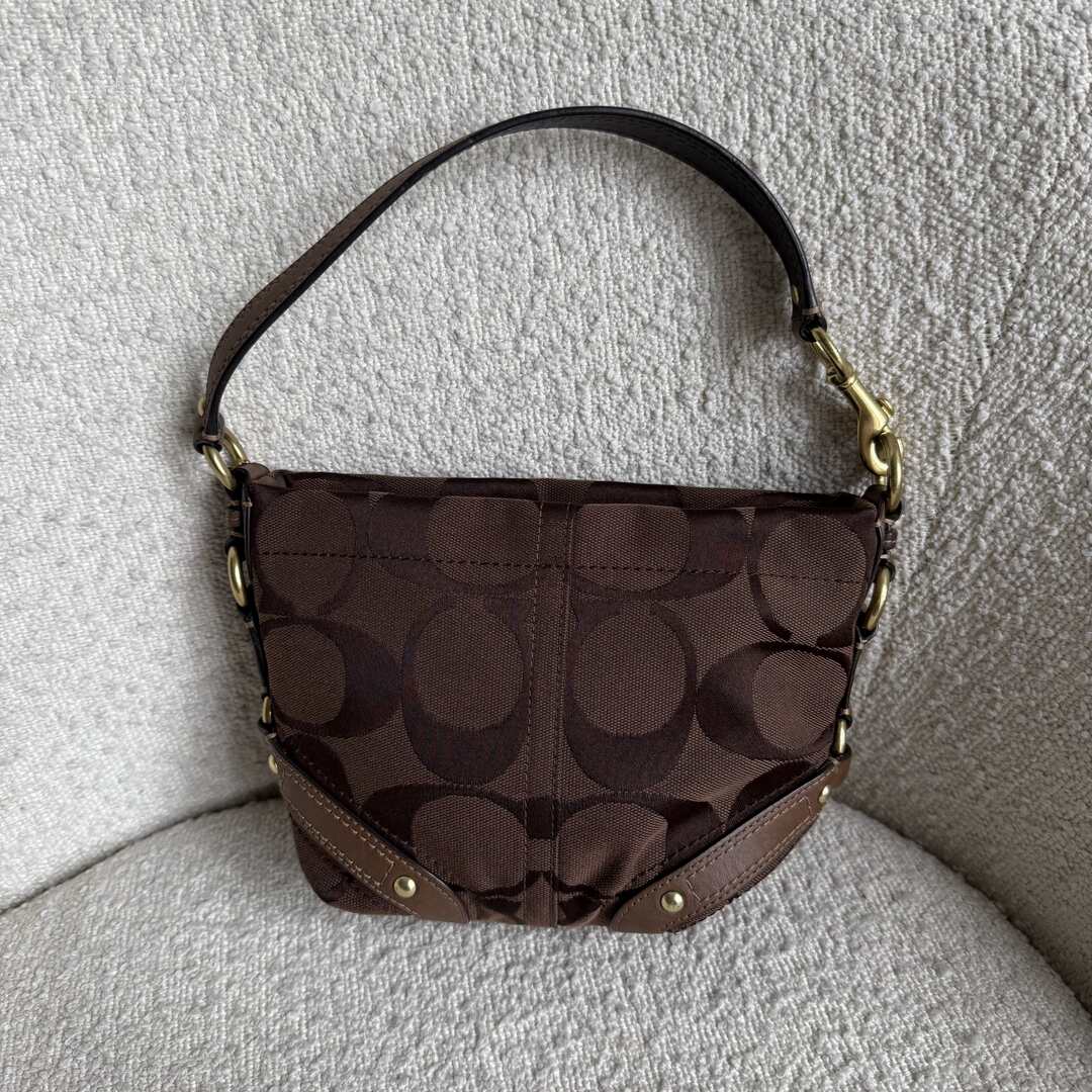 Coach Signature Studded Brown Mini Handbag