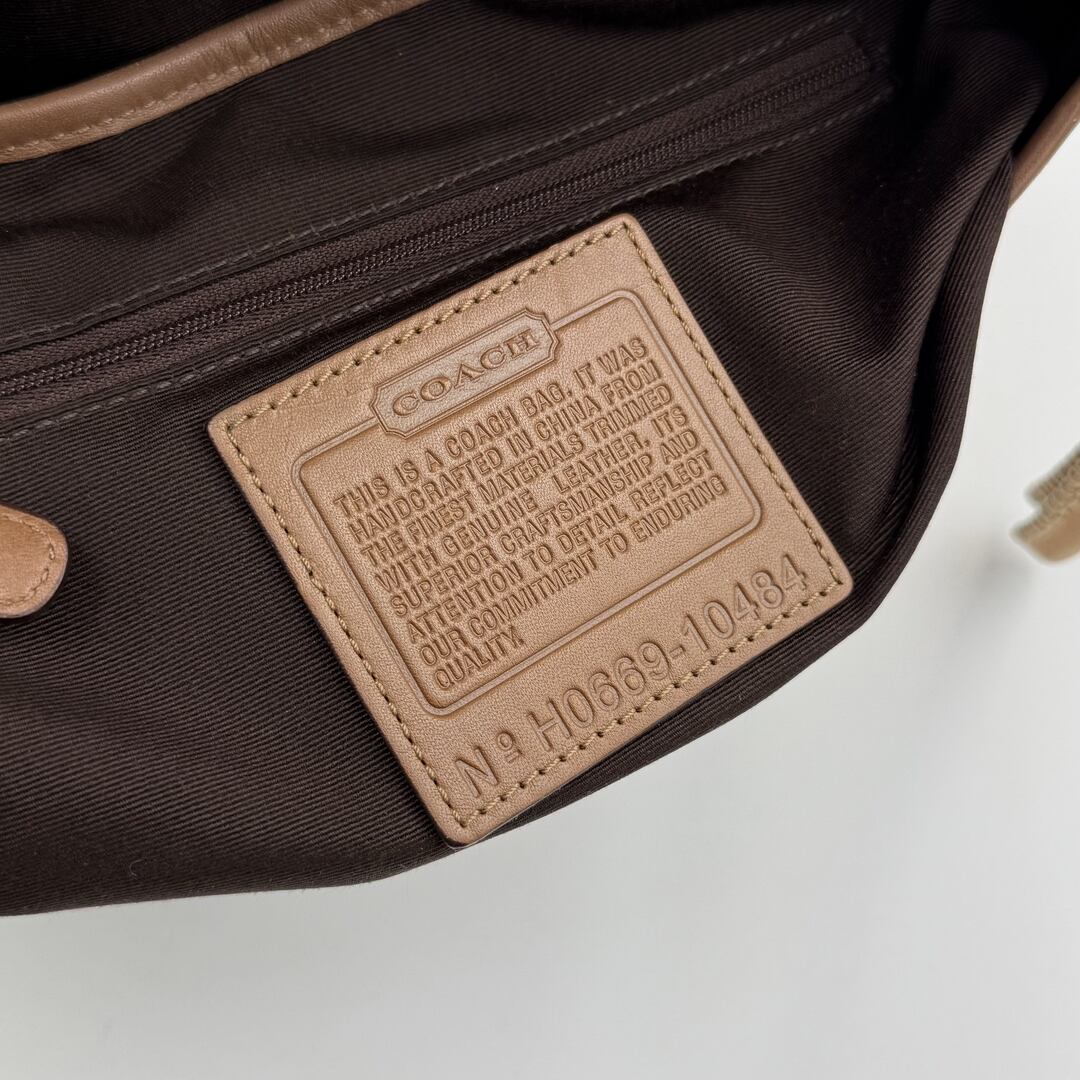 Coach Signature Soho Studded Beige Shoulder Bag
