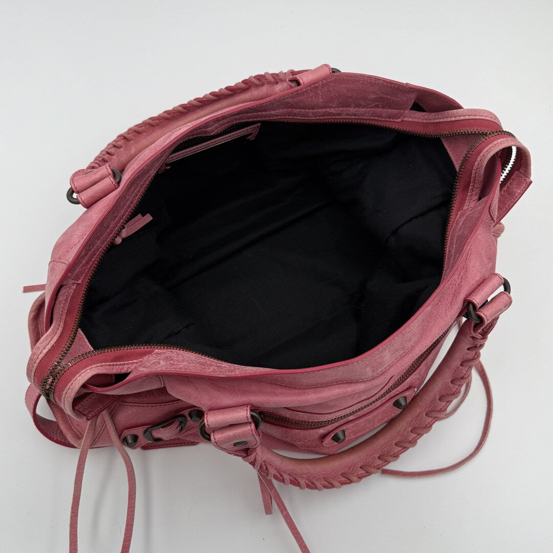 2010 Balenciaga The City Leather Pink Handbag