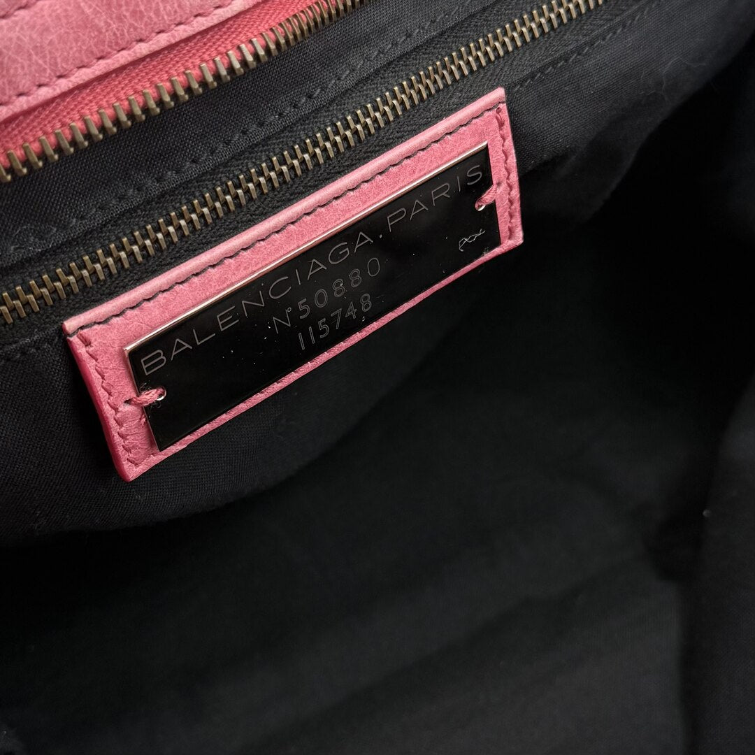 2010 Balenciaga The City Leather Pink Handbag