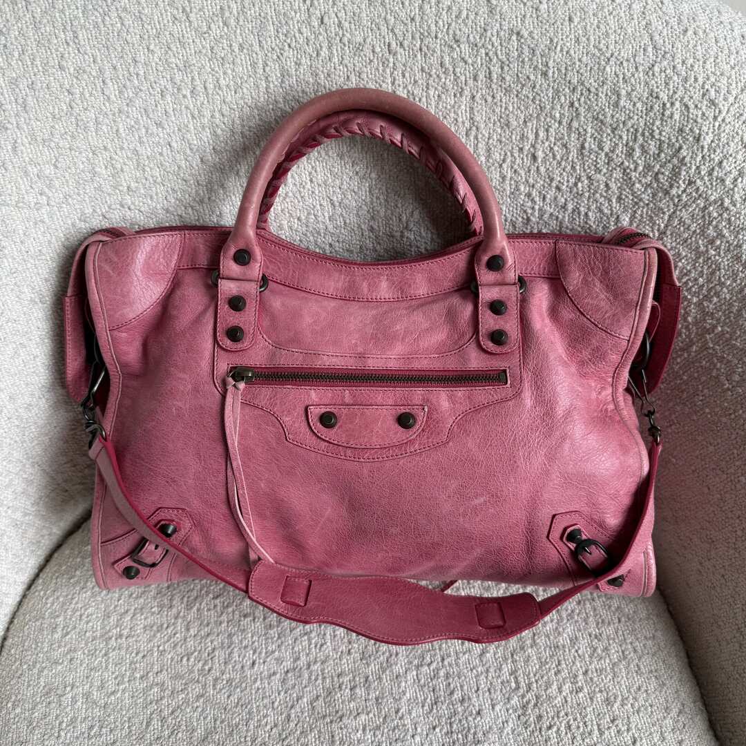 2010 Balenciaga The City Leather Pink Handbag