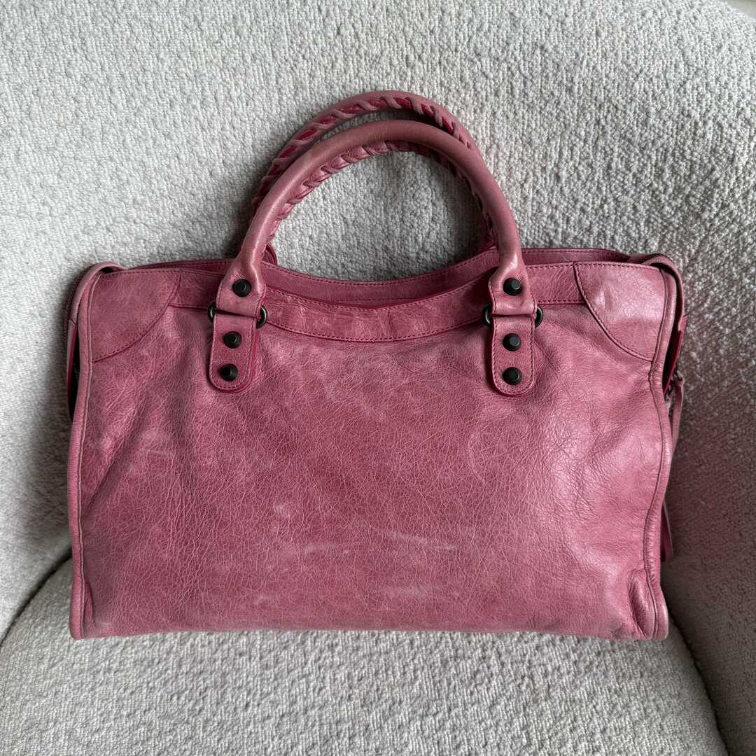 2010 Balenciaga The City Leather Pink Handbag