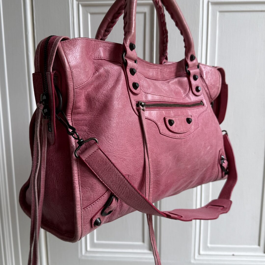 2010 Balenciaga The City Leather Pink Handbag