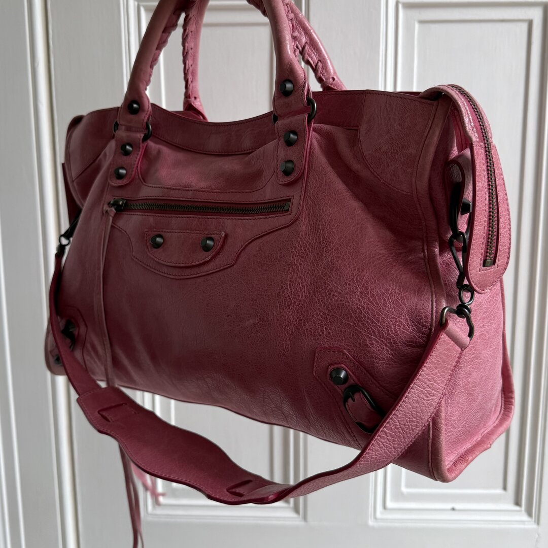 2010 Balenciaga The City Leather Pink Handbag