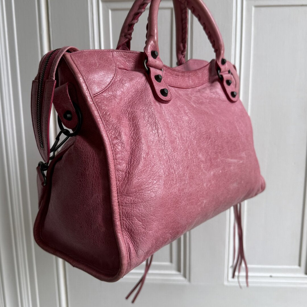 2010 Balenciaga The City Leather Pink Handbag