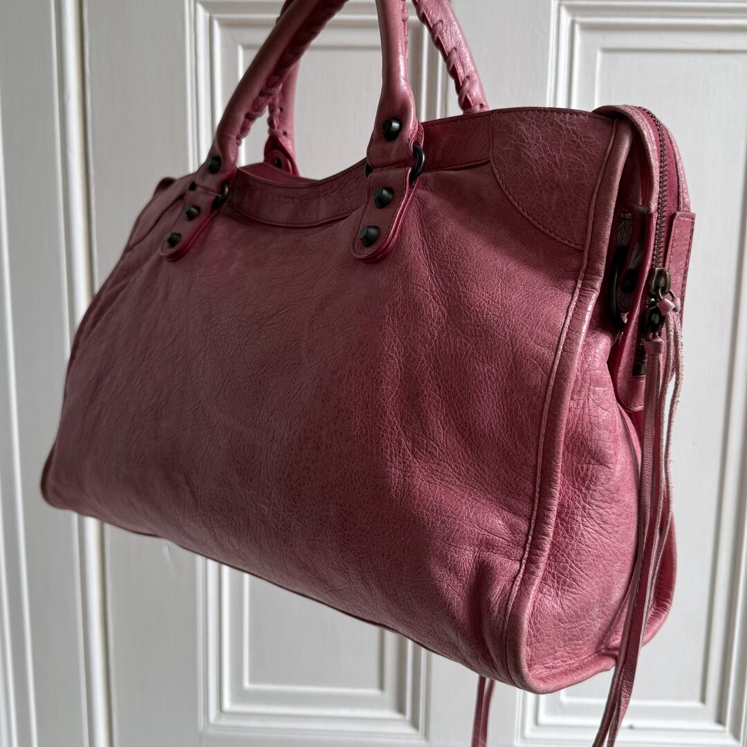 2010 Balenciaga The City Leather Pink Handbag