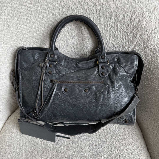 2014 Balenciaga City Leather Grey Handbag