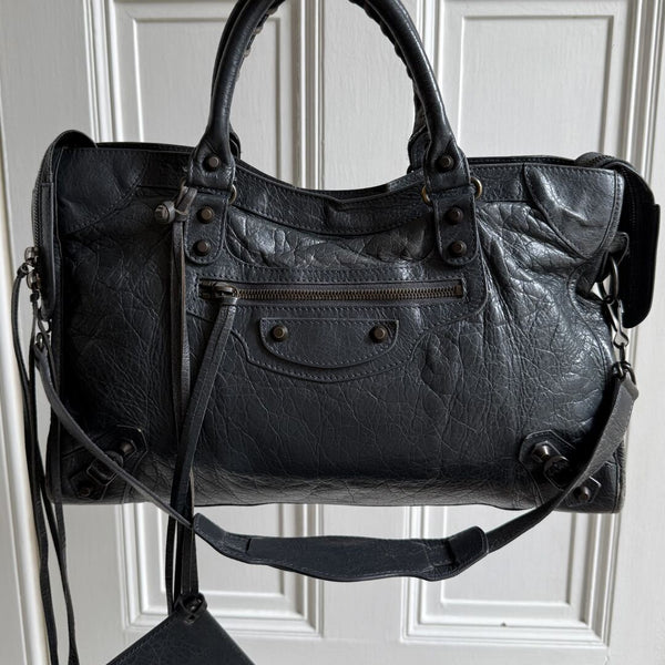 2014 Balenciaga City Leather Grey Handbag