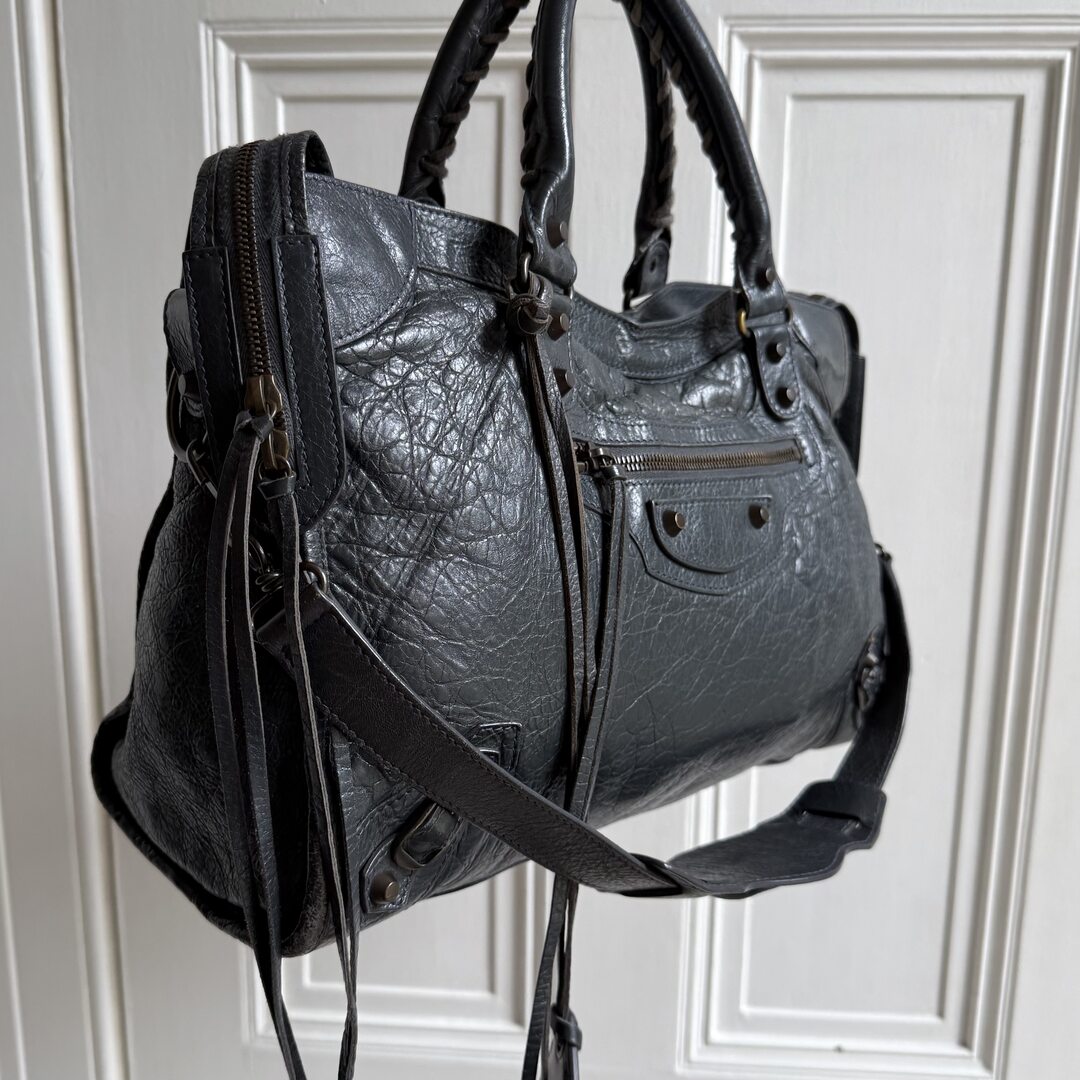 2014 Balenciaga City Leather Grey Handbag