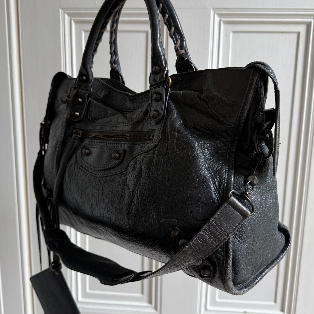 2014 Balenciaga City Leather Grey Handbag