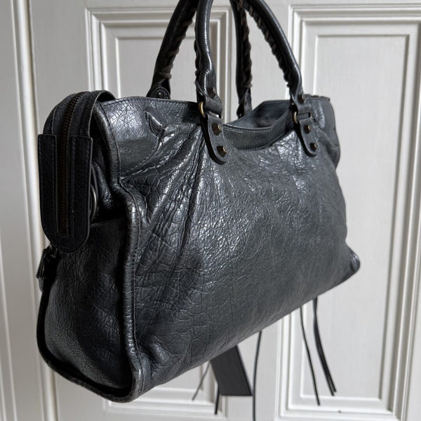 2014 Balenciaga City Leather Grey Handbag
