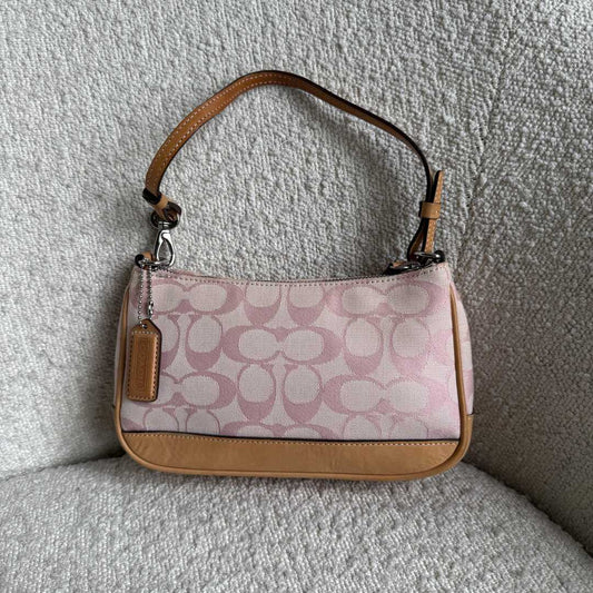 Coach Signature Demi Pink Shoulder Bag
