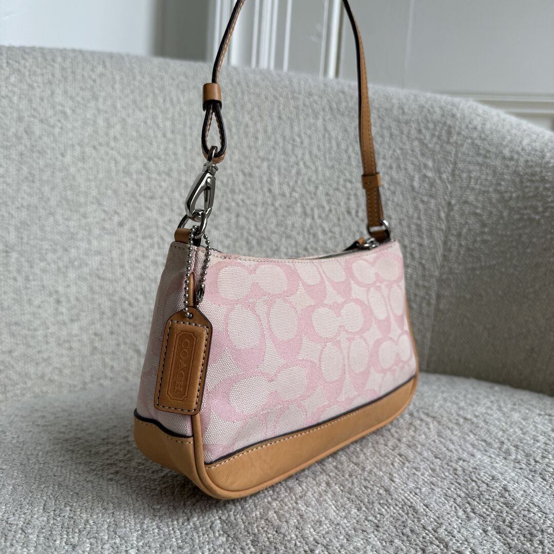 Coach Signature Demi Pink Shoulder Bag