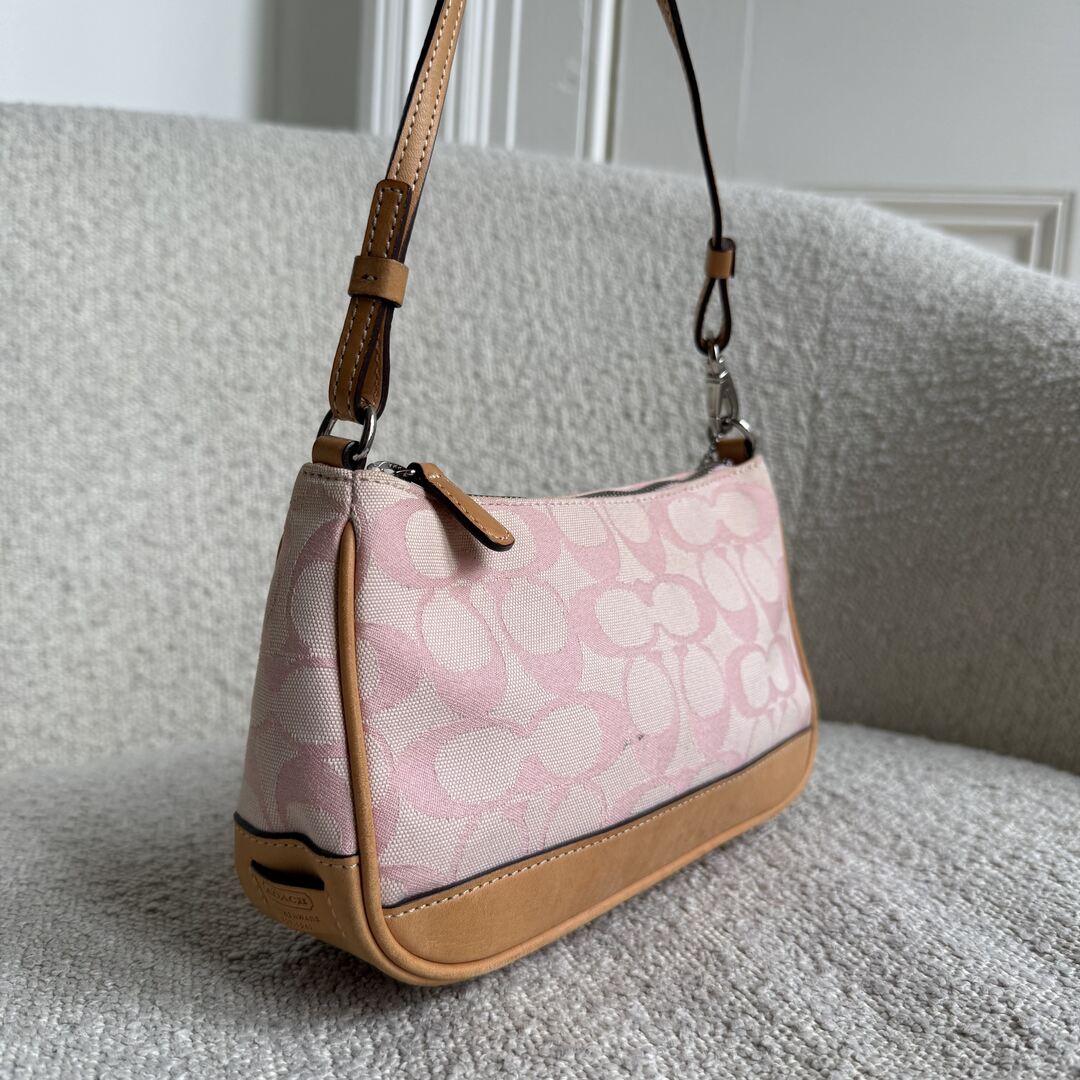 Coach Signature Demi Pink Shoulder Bag