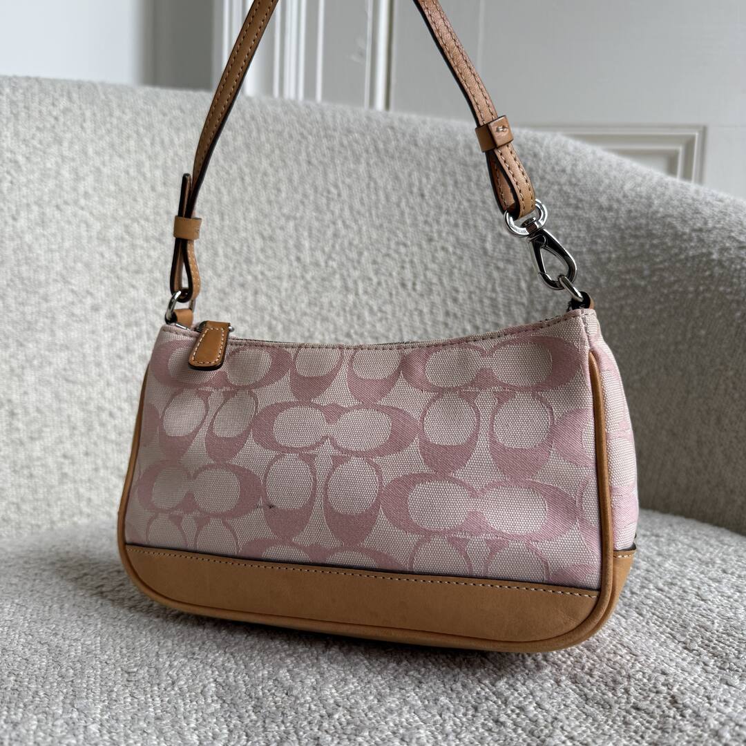 Coach Signature Demi Pink Shoulder Bag