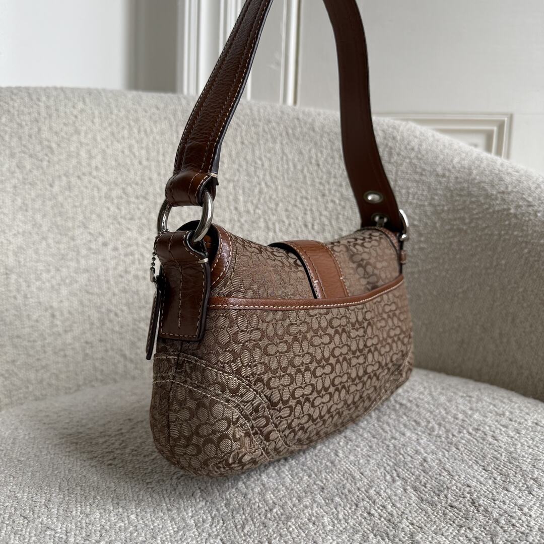 Coach Mini Signature Soho Brown Shoulder Bag