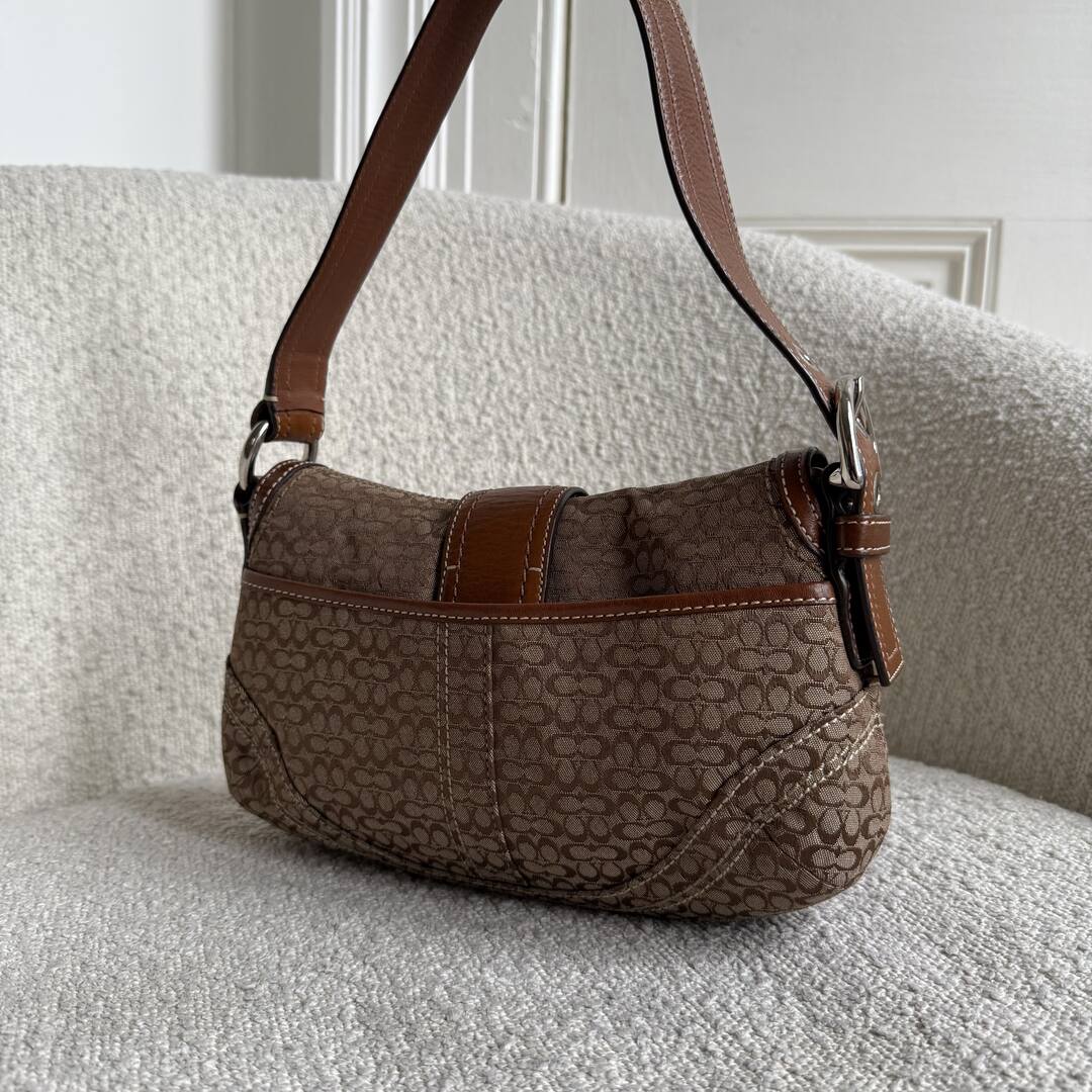 Coach Mini Signature Soho Brown Shoulder Bag