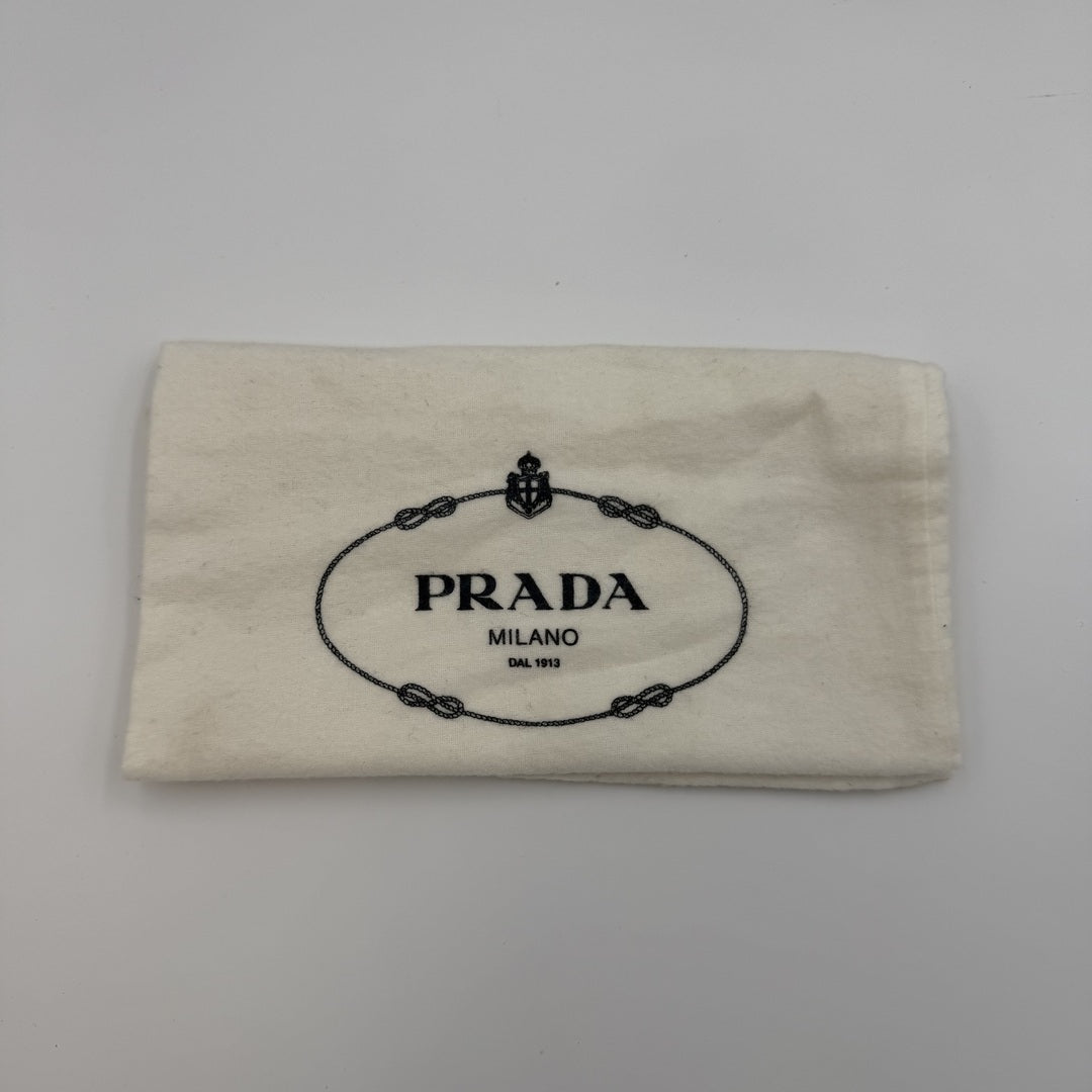 Prada Bow Leather Black Kitten Block Heels