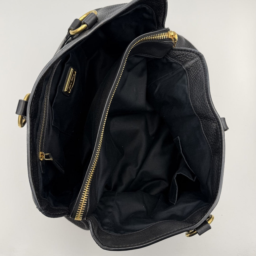 Miu Miu Vitello Leather Black Shoulder Bag