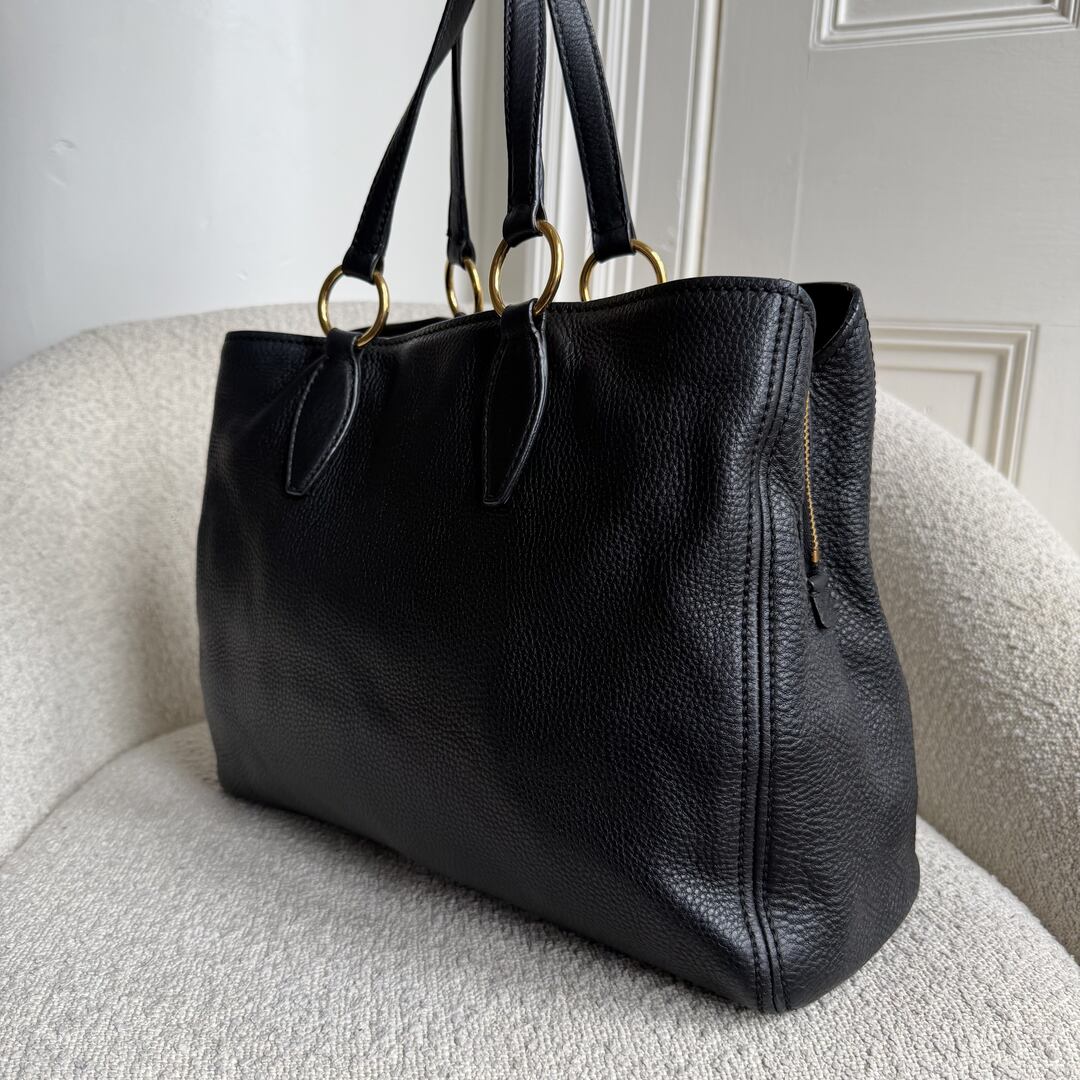 Miu Miu Vitello Leather Black Shoulder Bag