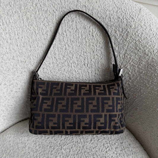 Fendi Zucca Brown Shoulder Bag