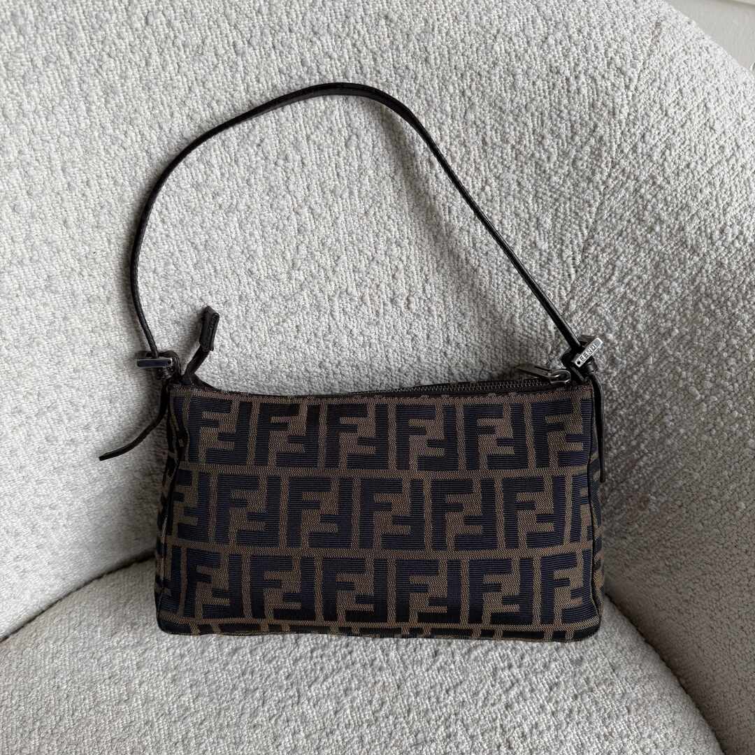 Fendi Zucca Brown Shoulder Bag